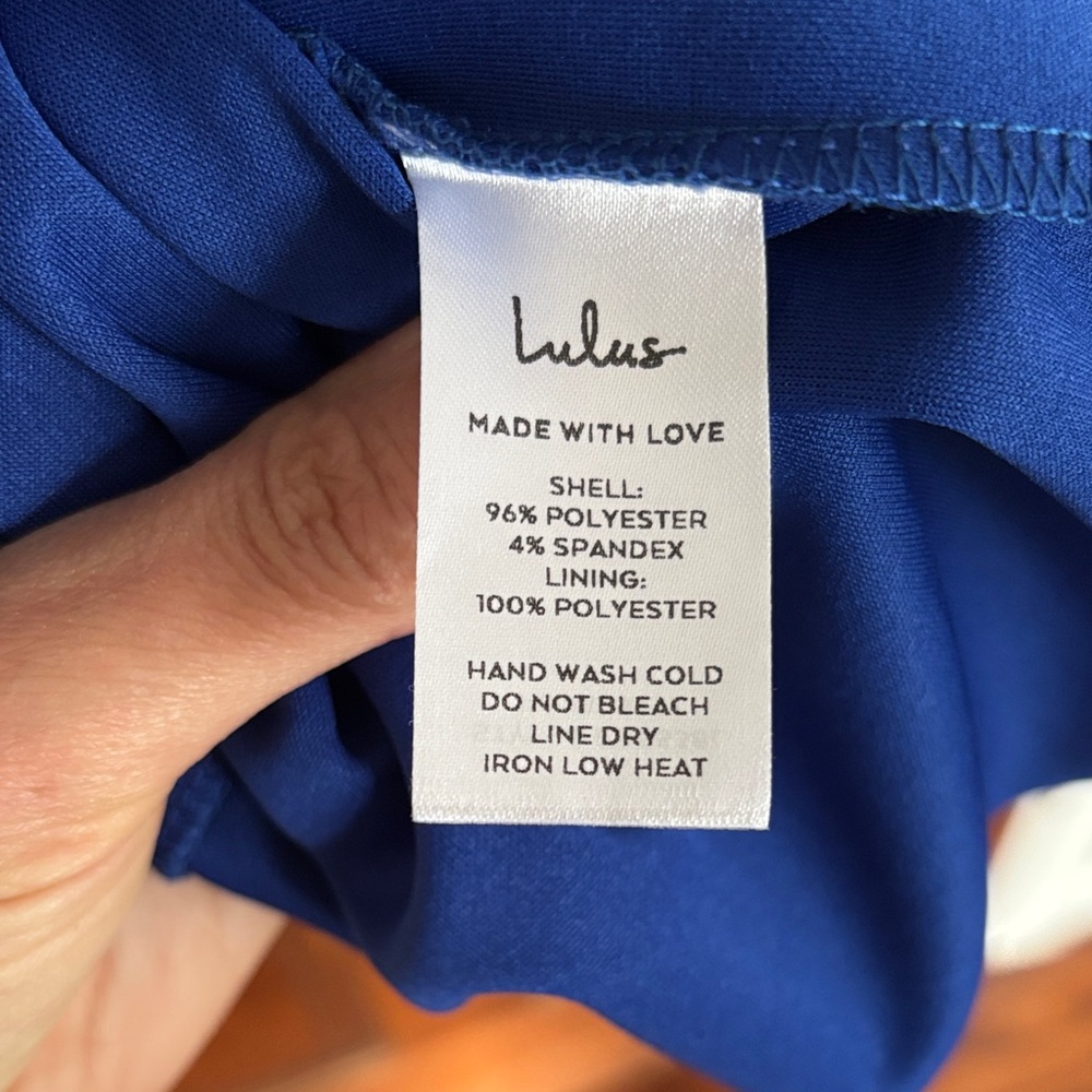 Lulu's Royal Blue Spaghetti Strap Mini Dress - Picture 6 of 8